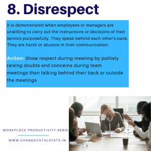 Disrespect at the Workplace- Change Catalysts